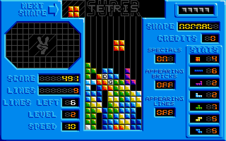 Super Tetris atari screenshot